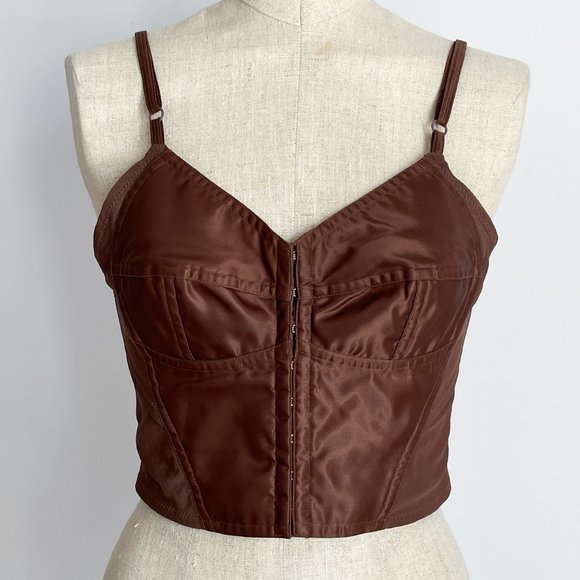 Dolce & Gabbana Tops - Dolce & Gabanna 90s Brown Corset Top